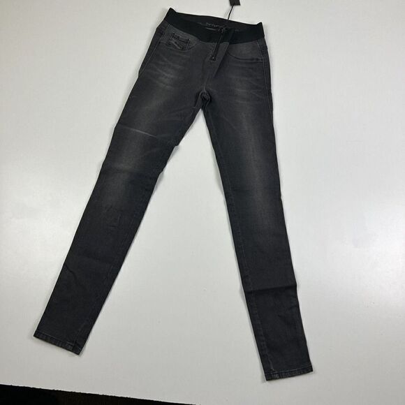 NWT Diesel Debbie Trouser Black Denim Stretch Comfort Size 26 - Picture 2 of 10